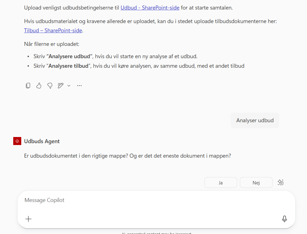 Chat med udbudsagent